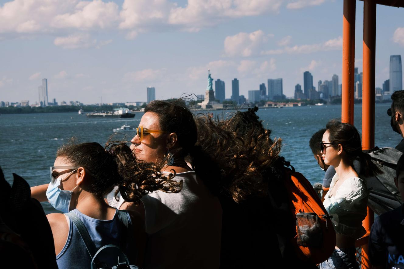 On the Staten Island boat, July 30, 2021 in New York City.